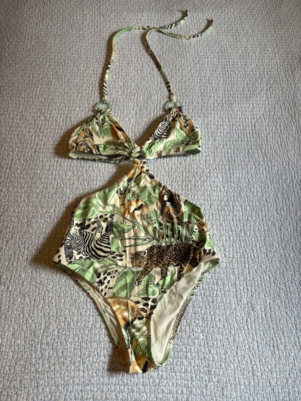 Aerie One Piece Cheeky Animal Print  Swimsuit